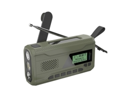 Rádio Dab/fm Bluetooth, Emergência, Portátil com Manivela e Bateria Integrada de 4500mah AQUAFORGE