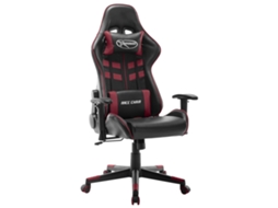 Vidaxl Cadeira De Gaming Couro Artificial Preto E Vermelho Tinto