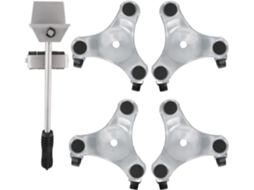Conjunto Jeanoko Para Transporte De Móveis Pesados Placa Movimentação Com Rotação 360° Objetos, Ferramentas Para