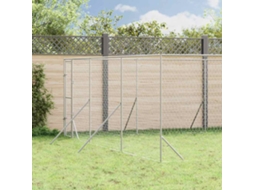 Vidaxl Canil De Exterior 6x10x2 M Aço Galvanizado Prateado