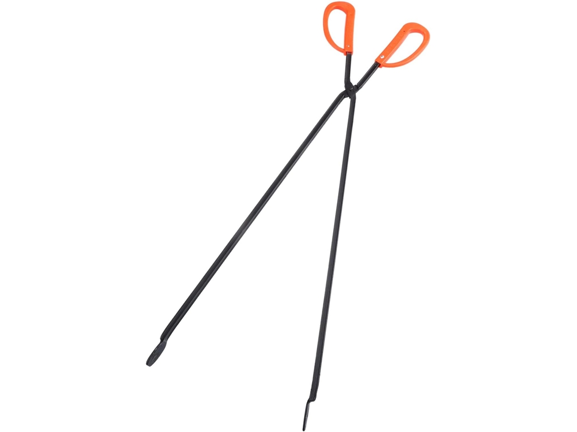 Pinça Para Briquetes Kisangel De Ferro Reforçado Com Cabo Longo Vermelho Churrasco, Acessório Para Recolher Resíduos E