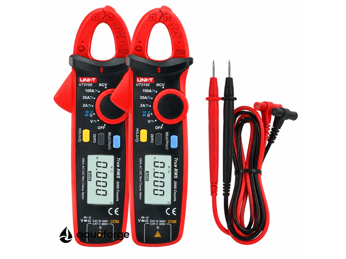 Alicate Amperimétrico Aquaforge Ut210e, True Rms