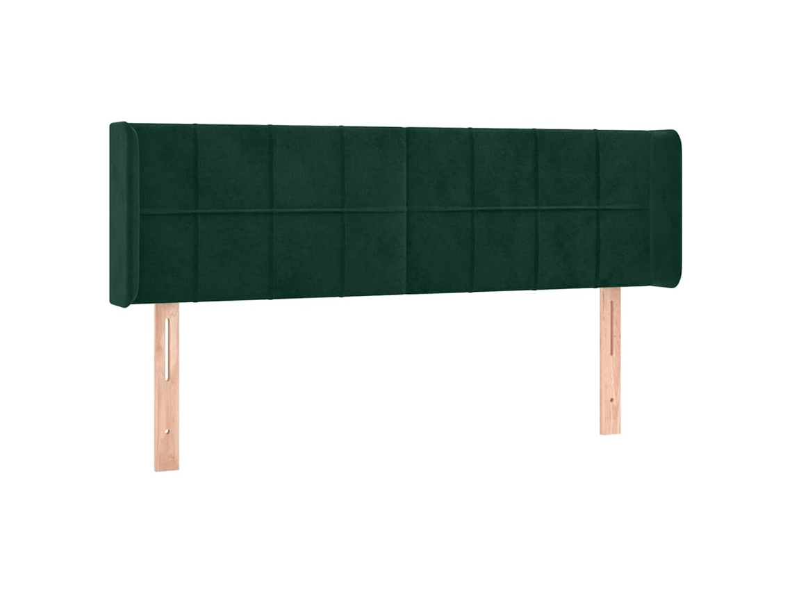 Cabeceira de Cama com Abas Tecido Verde Escuro MAISON EXCLUSIVE (147x16x78 cm)