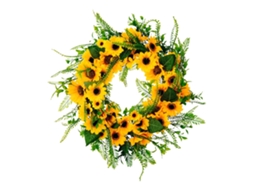 Decoração De Porta Com Coroa De Flores Laxiscreed Amarela Com Girassóis E Margaridas Para Primavera