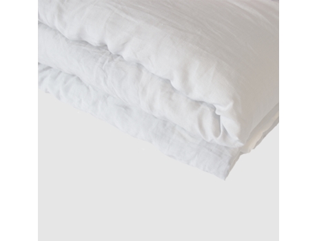 Colcha Acolchoada Linen Branco 240x260cm — Algodão e Linho