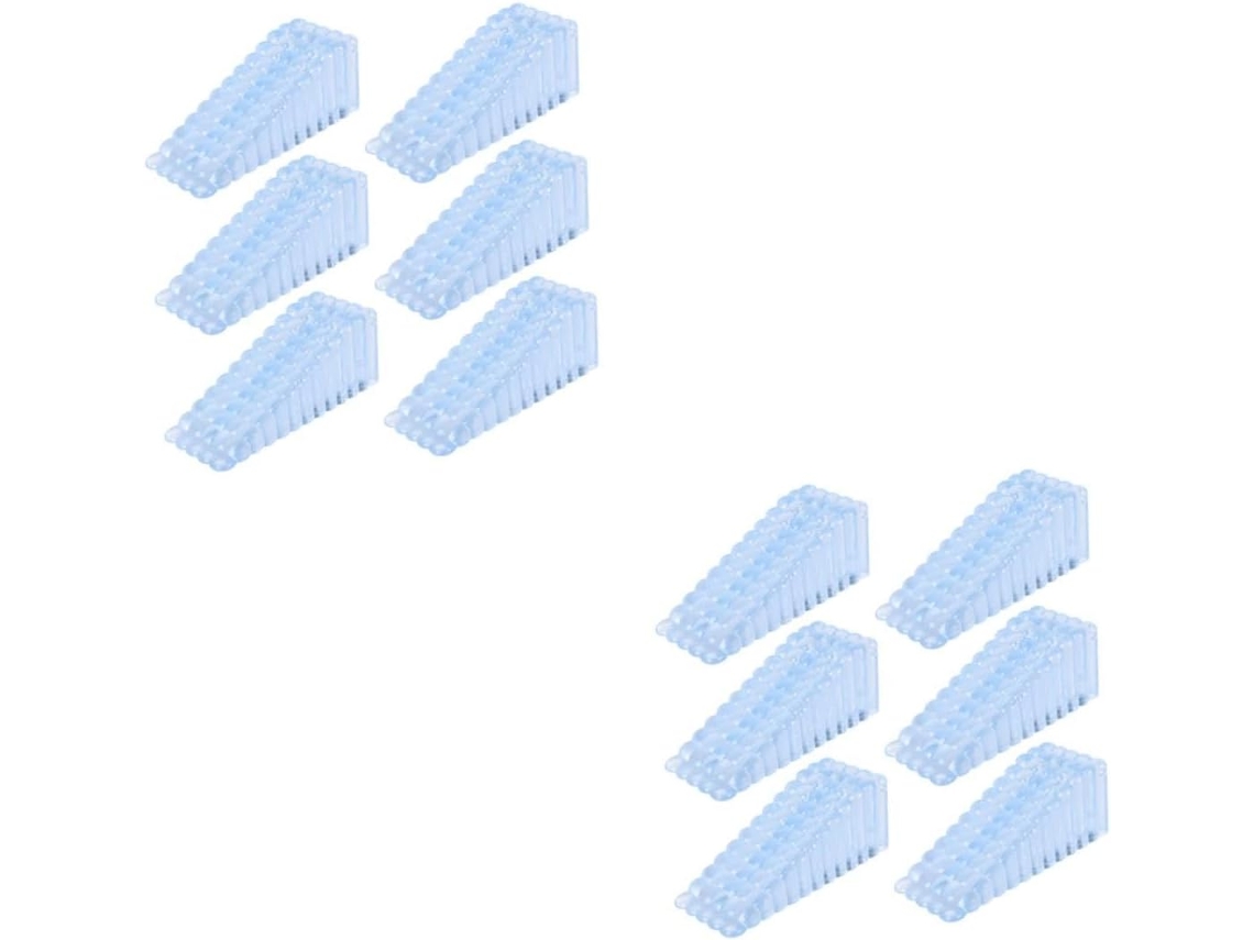 Conjunto De 12 Batentes De Porta Empilháveis, Duráveis, Elevados, Transparentes E Antiderrapantes Em Pvc