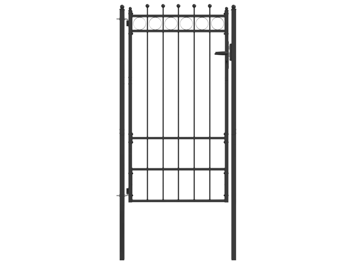 Maison Exclusive - Portão De Cerca Horst 100 X 175 Cm Metal Preto Trancável