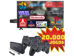 Consola Com 20.000 Jogos Retro E 2 Comandos Sem Fio