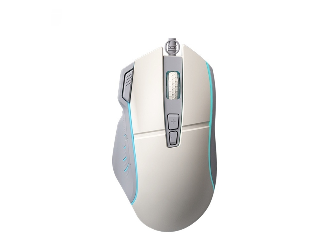 Rato Yizhood G1pro Jogo De Esports Luminoso Com Fio Sensação Mecânica Computador Notebook De Mesa Periférico Universal Cinza