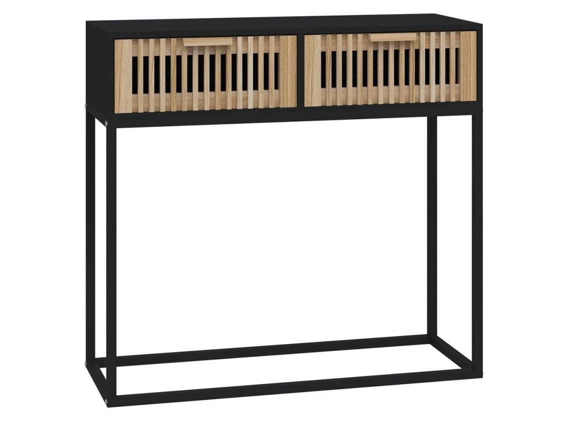 Console Table, Console Tables Vidaxl Preto Madeira Processada (n/a)