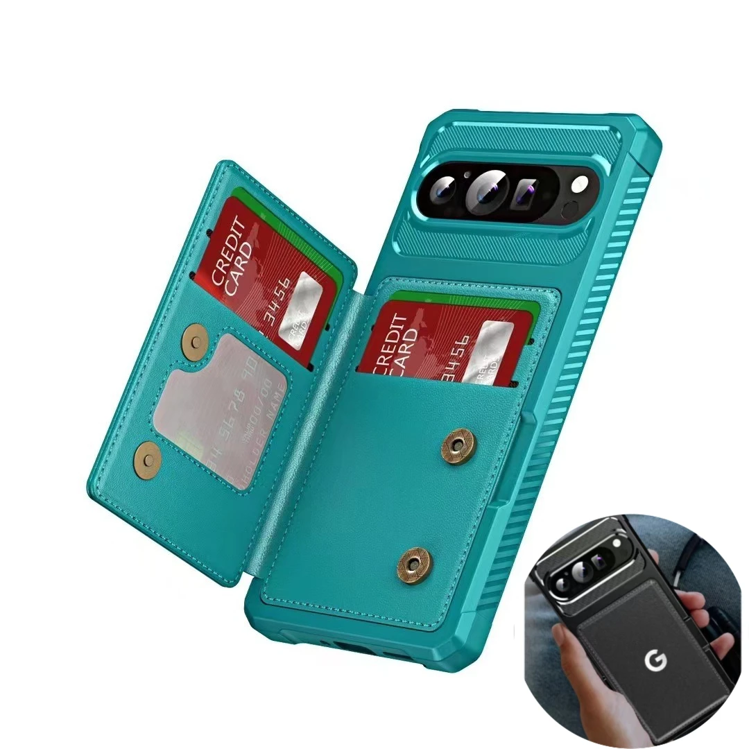 (verde Claro, Pixel 7a) Capa Tipo Carteira Com Aba, Compartimento Para Cartão E Proteção Contra Impactos.