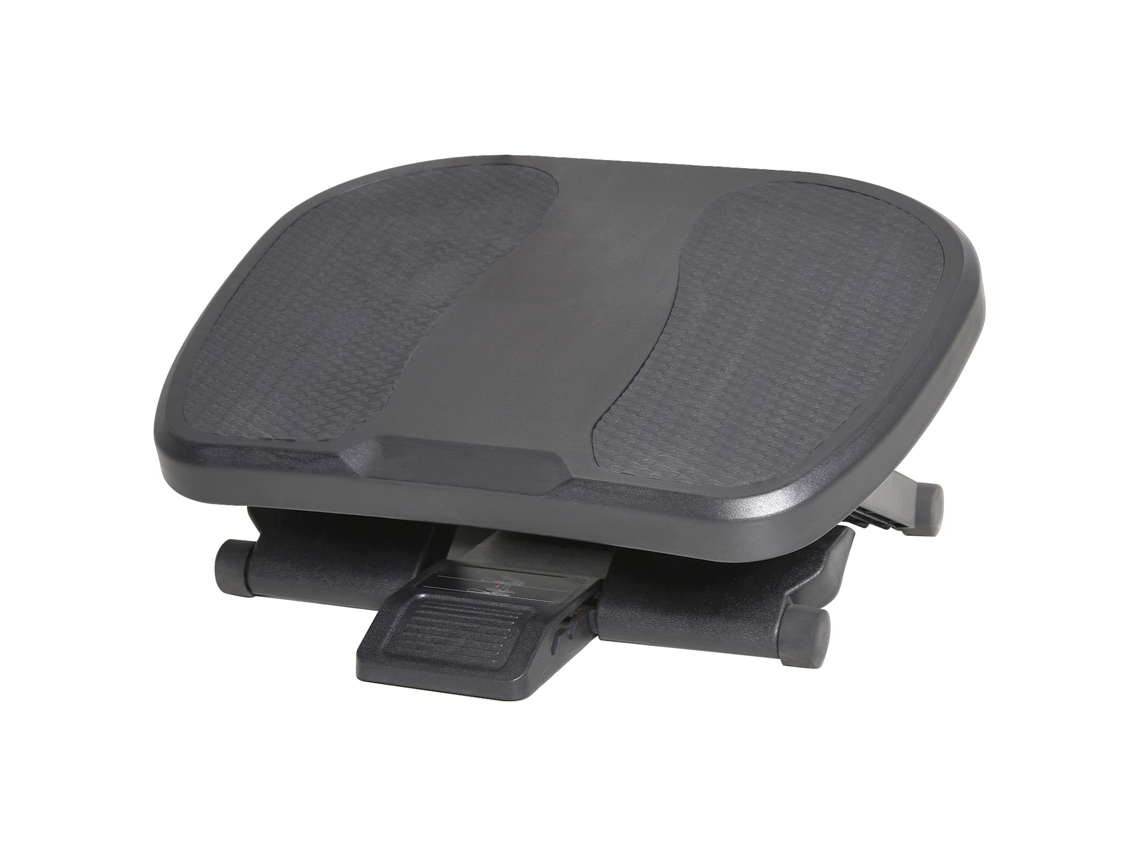 Apoio Para Os Pés Com Superfície Texturizada Inclinação De 0-30° Massagem E Altura Ajustável Em 3 Níveis 45x34x10-16,5 Cm Preto