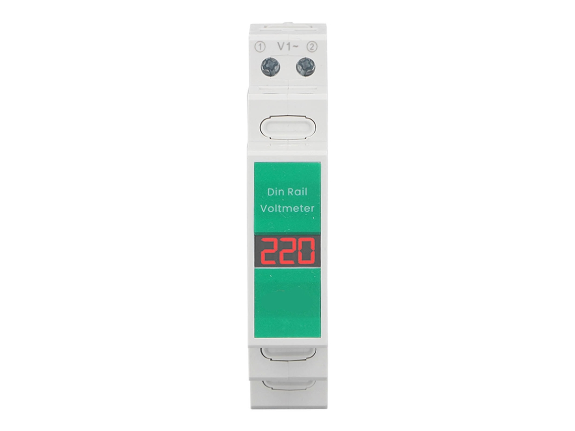 Voltímetro Digital LCD Monofásico 60-450V para Trilho Din | S/MARCA