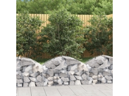 Vidaxl Cesto Gabião Arqueado 100x50x40/60 Cm Ferro Galvanizado