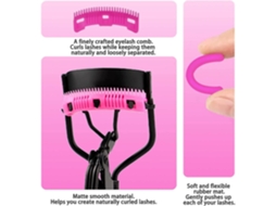 Curvador De Cílios Com Pente, 5 Refis, 3 Pentes, 10 Segundos De Curvatura E Levantamento De Cílios, Preto E Roxo Jxlgv Everley891