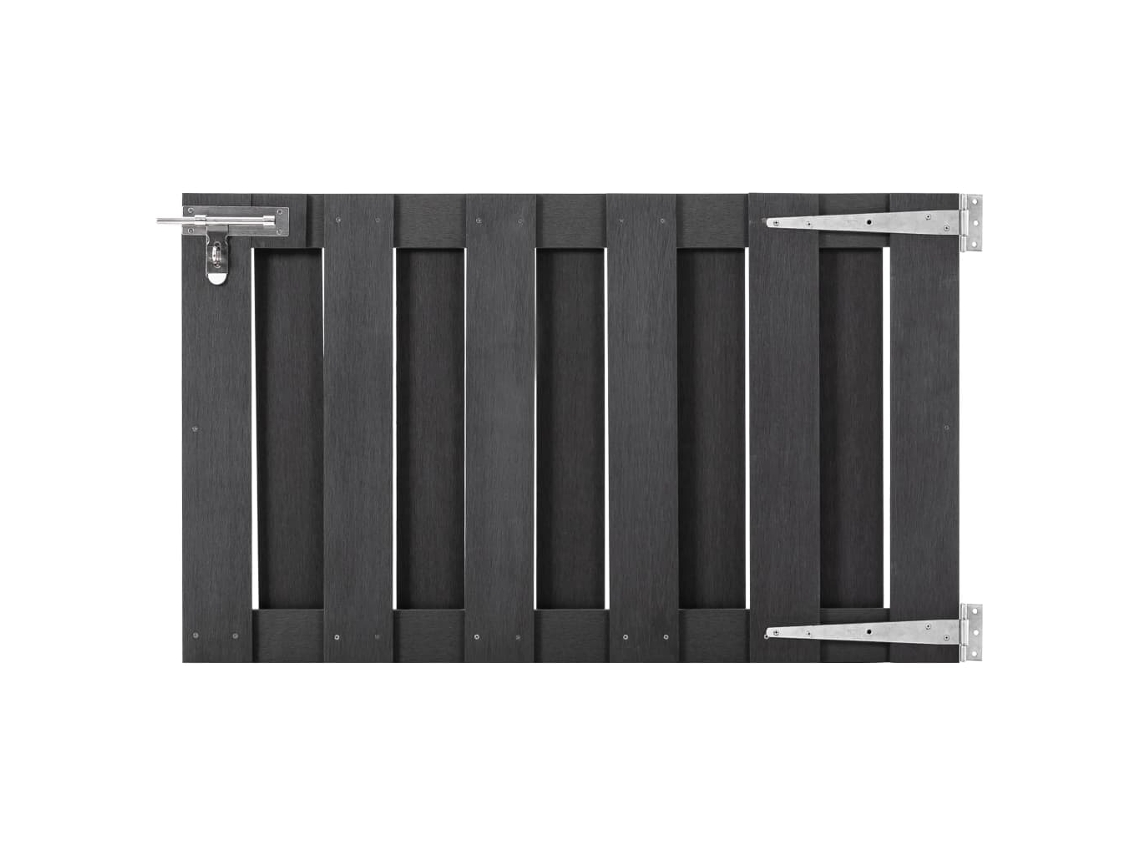 Vidaxl Portão De Jardim 100x60 Cm Wpc Cinzento