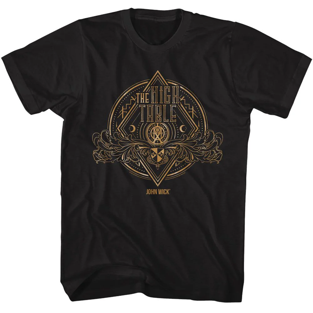 Unisex Adult T-shirt Rockinstone John Wick The High Table Black Sizexl