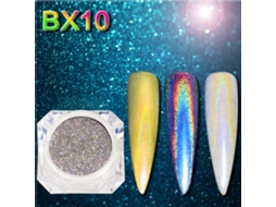 Arte De Unhas Pó De Concha (acabamento Espelhado, Decoração Com Glitter) Eoocoo