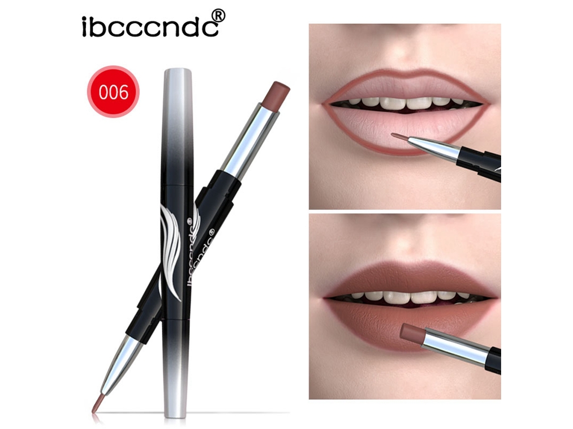Lápiz Labial Profesional De Duas Pontas Impermeável De Longa Duração Lápiz Labial Lápiz De Olhos (6)