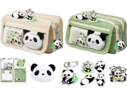 Lurelia Estojo Kawaii Panda, Porta-lápis De Grande Capacidade Para Papelaria