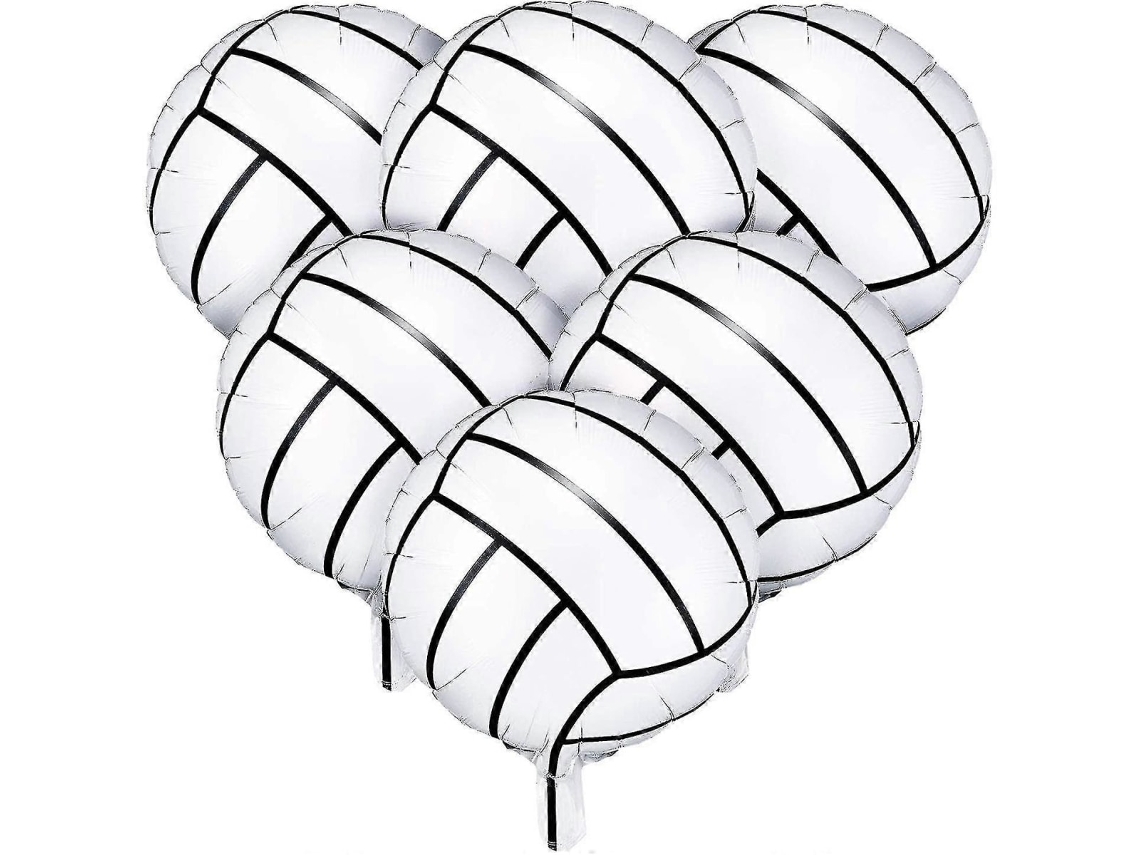 6 Pcs Balão De Voleibol De 18 Polegadas Folha De Mylar