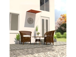 Vidaxl Toldo Retrátil 100x150 Cm Laranja E Castanho