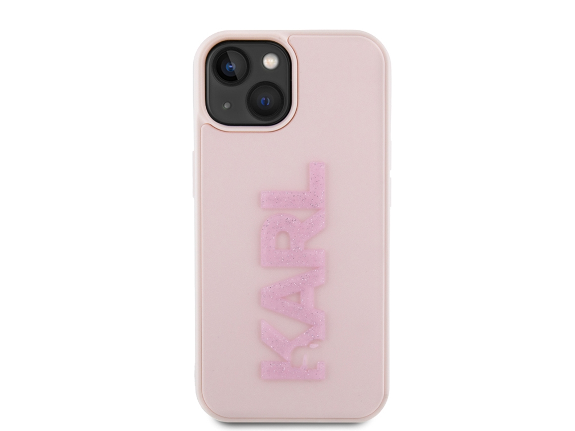 Capa Rubber Karl para iPhone 15 KARL LAGERFELD Rosa