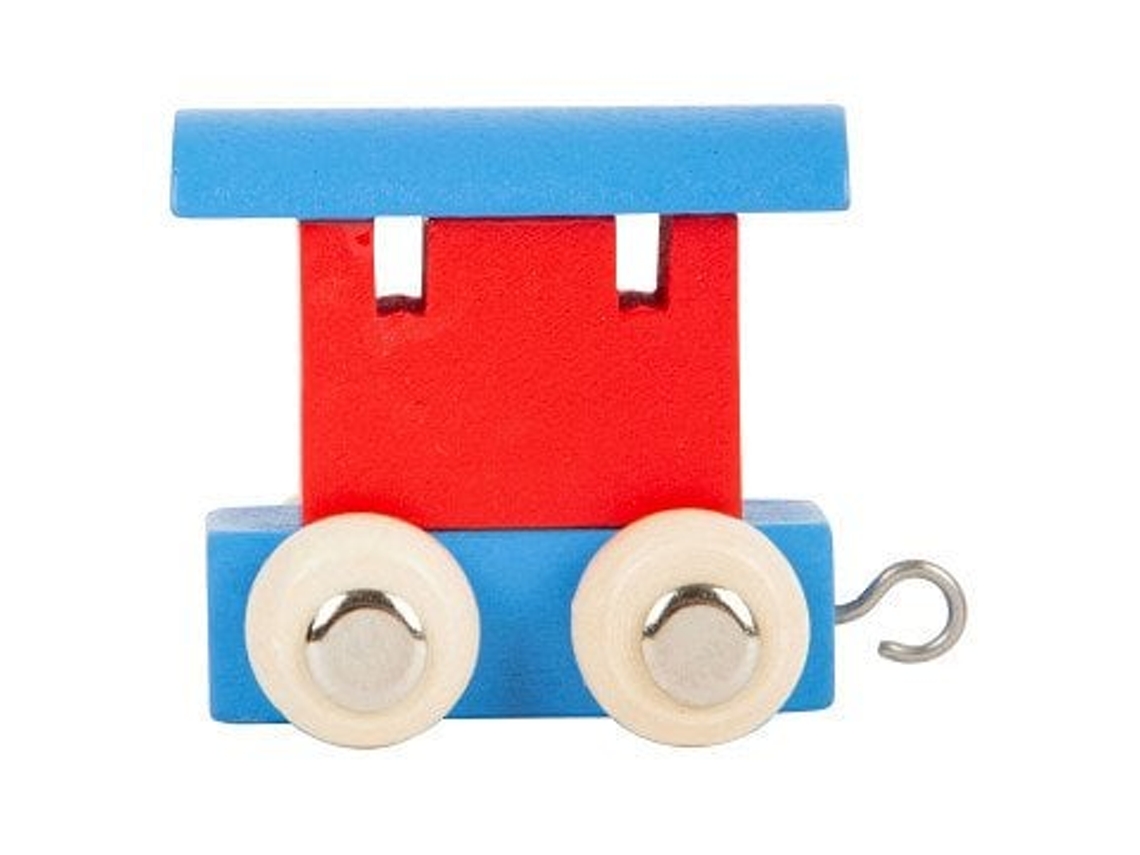 Vagão De Trem De Madeira Small Foot Vermelho/azul Trem De Brinquedo Com 12 Peças
