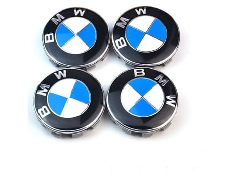 Cache Moyeu Bmw 68mm Conjunto De 4 Emblema Azul E Branco Alta Qualidade Hirido