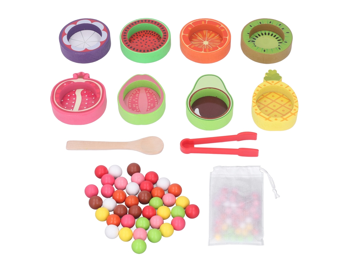 Ats juego Educatsivo de Clasificación por Color Y Forma de Frutas para Niños, Juguete de Entrenamiento Sensorial Y Aprendizaje Temprano