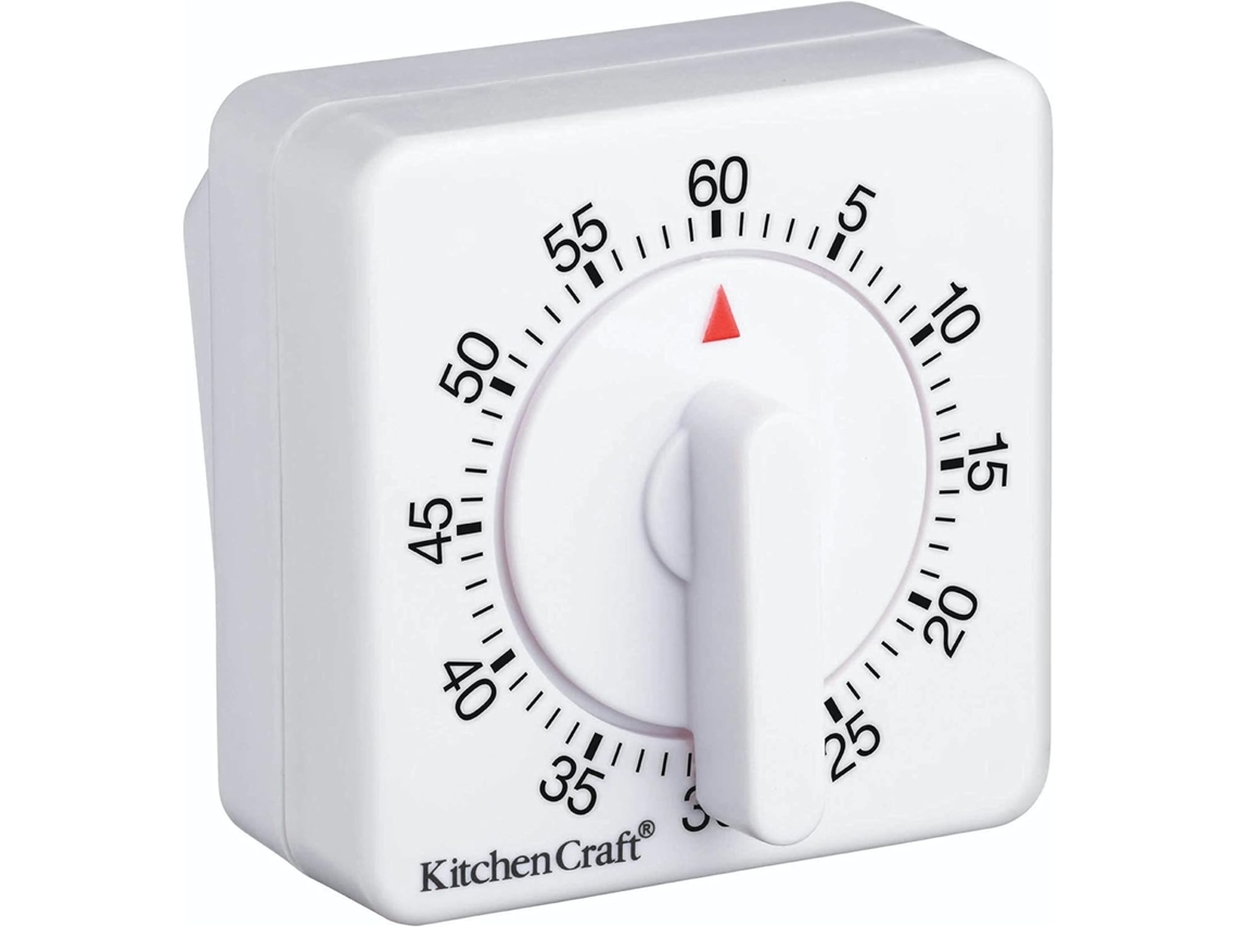 1 Temporizador De Cozinha, 60 Minutos, Branco