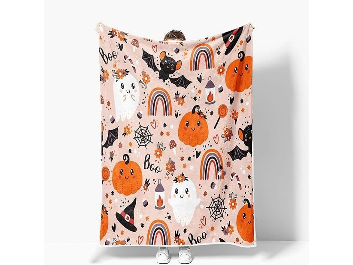 Manta Halloween 100x130cm Sofá Cama Festa Estilo 38