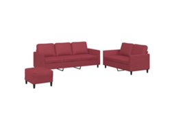 Conjunto de Sofás com Almofadões MAISON EXCLUSIVE Vermelho Tinto