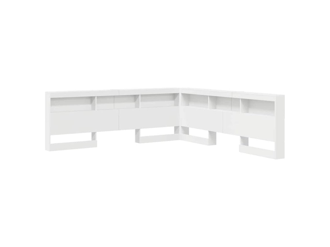 Cabeceira de Armazenamento Branco 180cm madeira MAISON EXCLUSIVE
