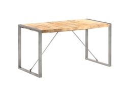Vidaxl Mesa De Jantar 140x70x75 Cm Madeira De Mangueira Maciça Áspera