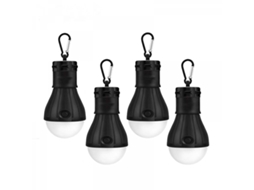 Luz de Tenda Portátil Led, Pacote com 4 Unidades, Clipe Fixação, Luzes Emergência para Furacões, Lâmpada Led Camping, Lanterna Barraca Campi AQUAFORGE