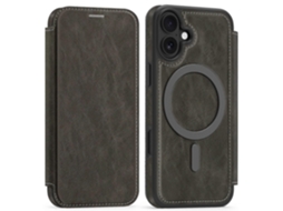 Capa De Couro Para Iphone 16 Compatível Com Suporte Para Cartão Magsafe Com Bloqueio Rfid