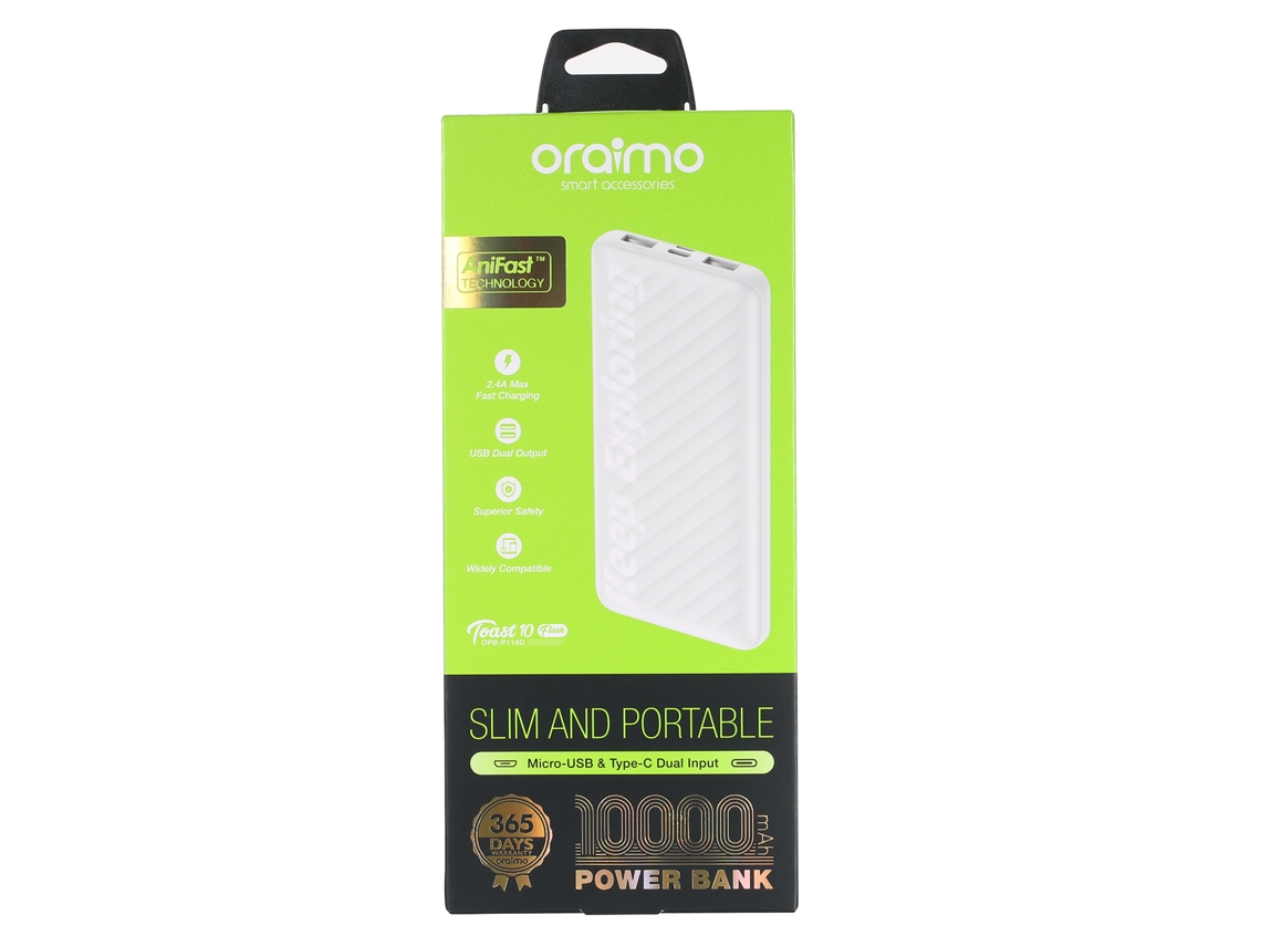 Carregador Portátil LAXISCREED 10000mah Branco