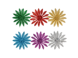 Laxiscreed Pack De Decoração Natal Com Flores Artificiais E Glitter Em 6 Cores Para Árvores E Cenários Natalícios