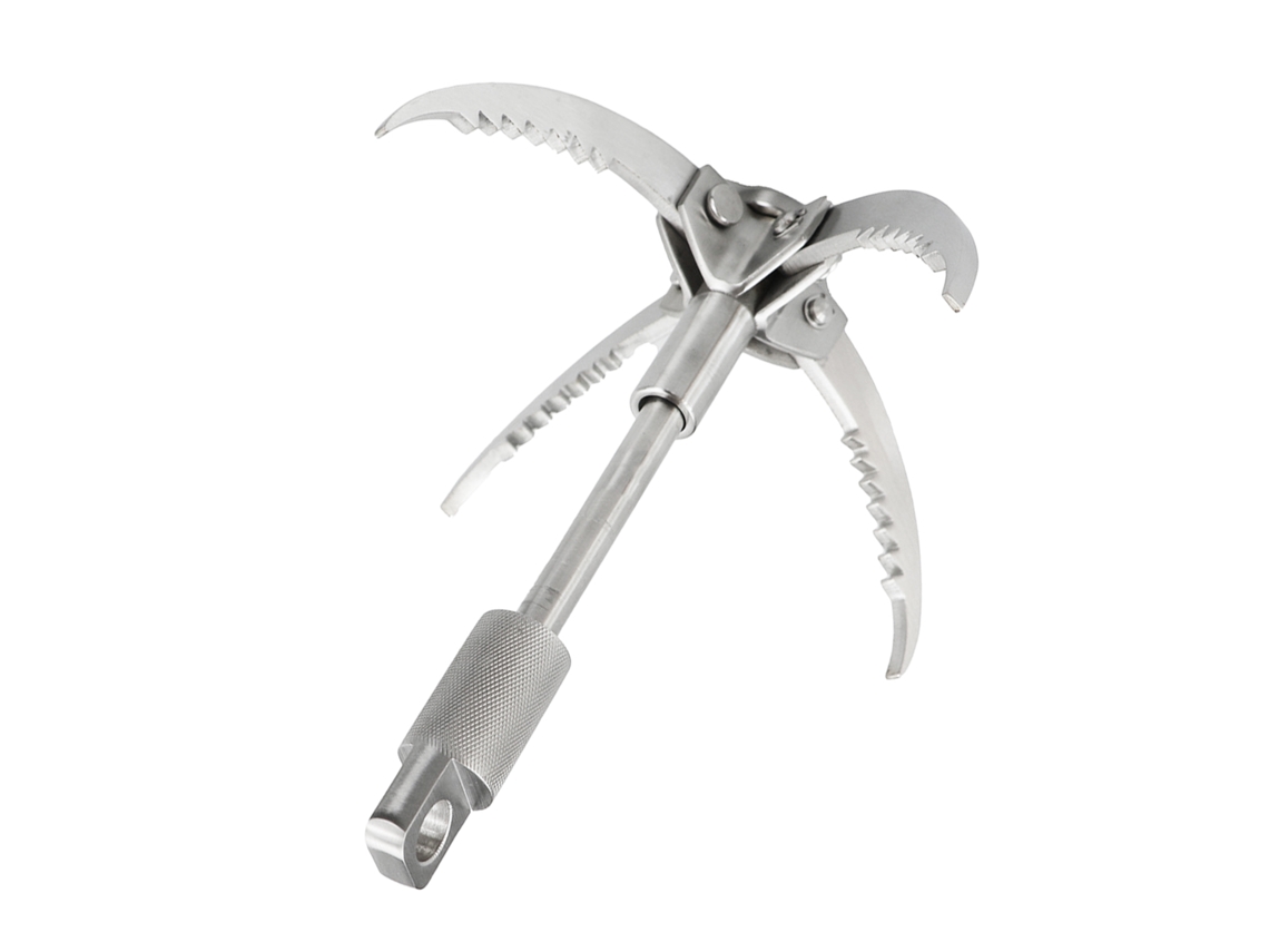 Gancho de Aranha 4 Dentes Aço Inox para Camping
