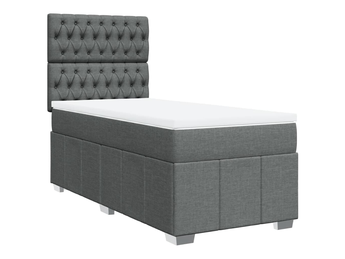 Box Spring Bed, Box Spring Beds Vidaxl Cinzeto Tecido (90 X 190 Cm)