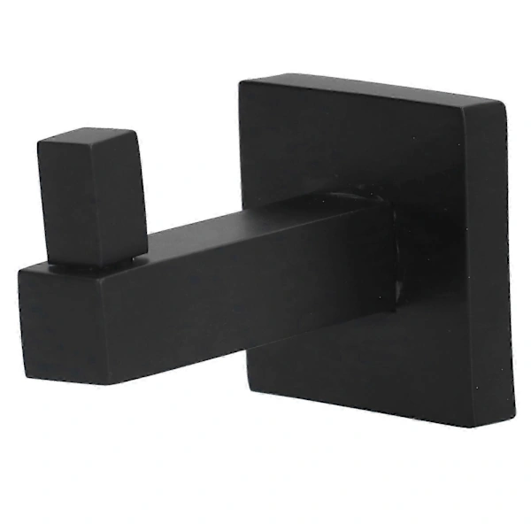Gancho Preto Resistente, Suporte de Parede Moderno para Toalhas Banho, Ideal para Banheiro, Cozinha e Hotéis BRILVIBERA