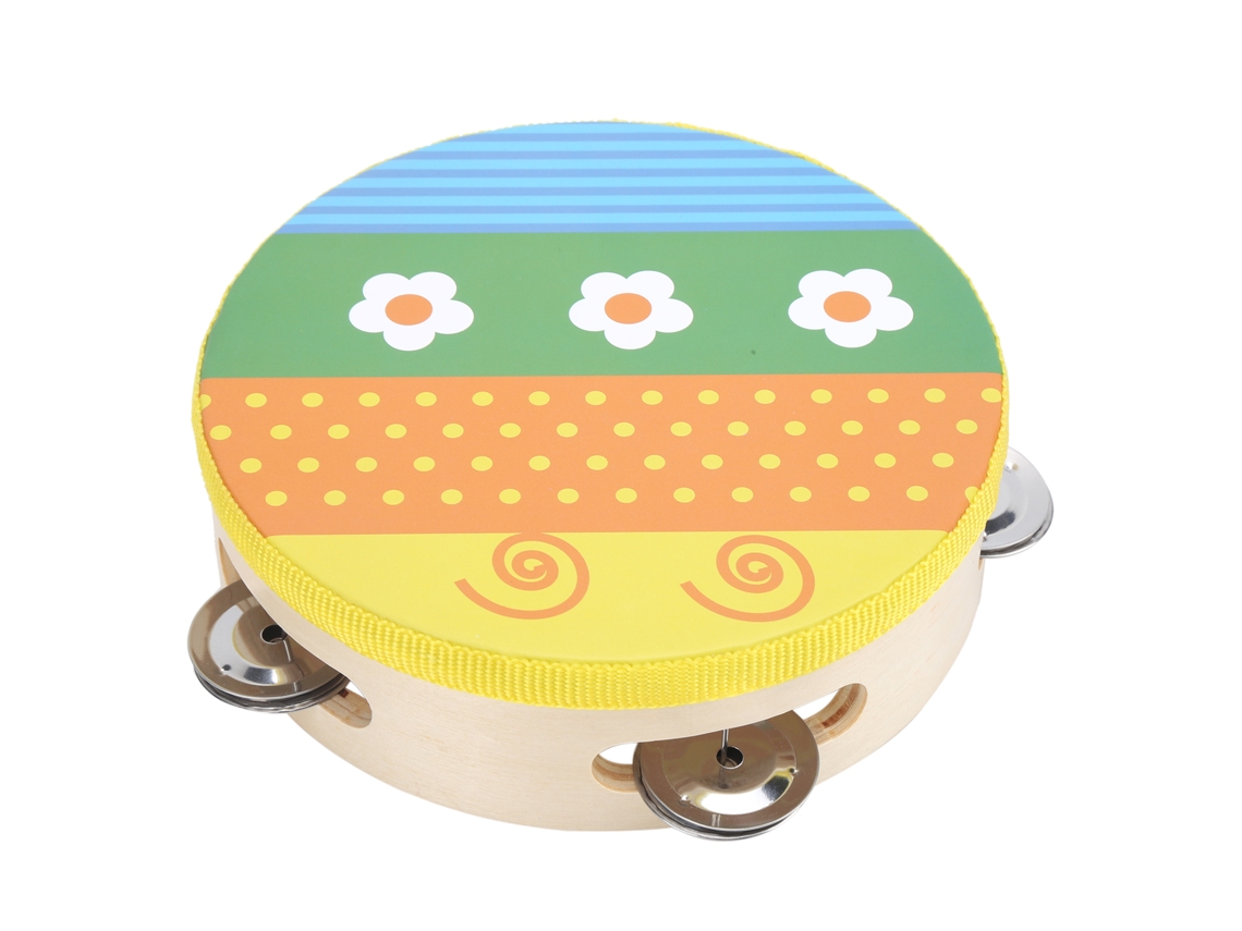 Mali pandeiro Infantil 6 Polegadas Suave Colorido Mão para Crianças Toddler Brinquedo Musical