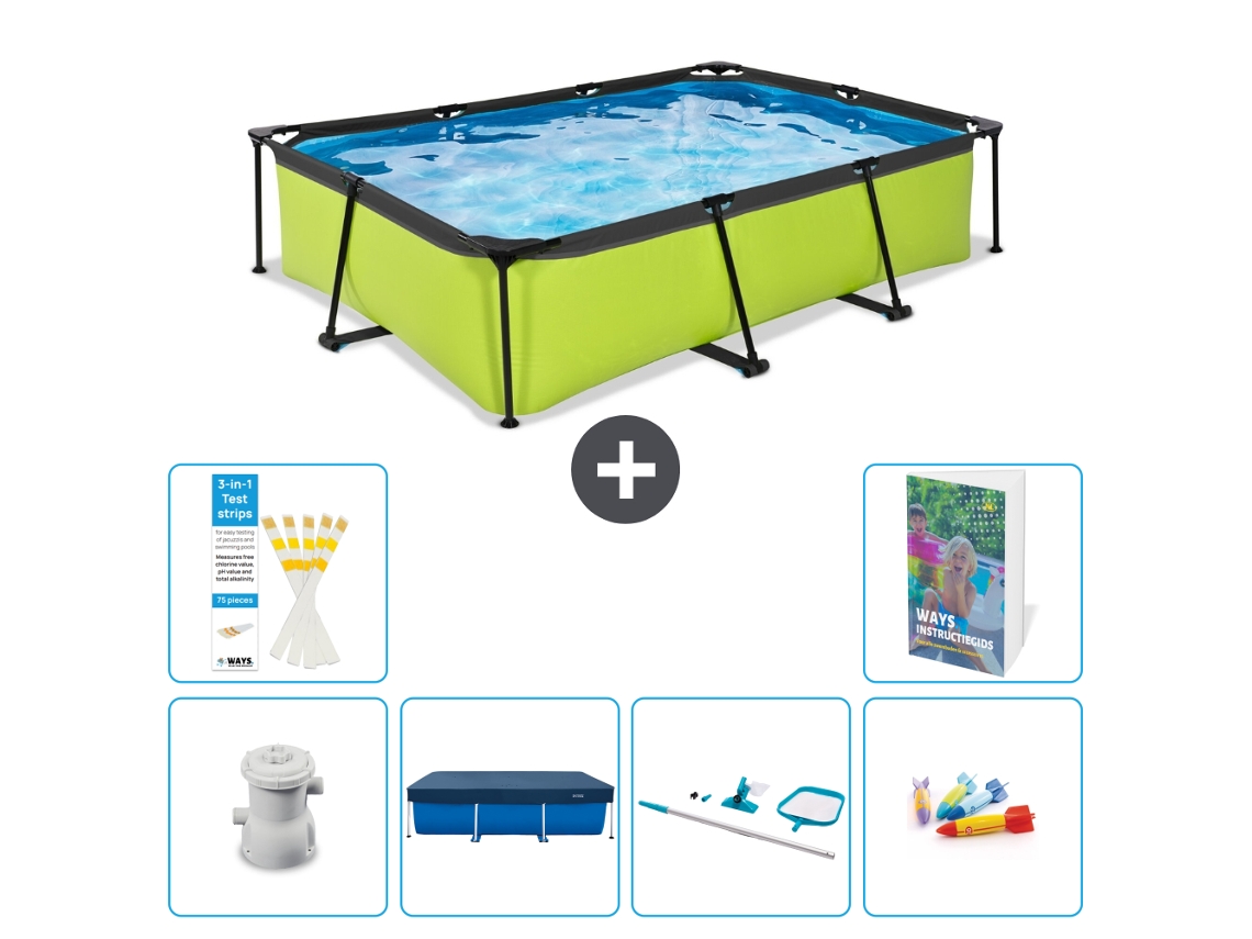 Piscina Exit Retangular 300x200x65 Cm 5 peças S299 EXIT TOYS