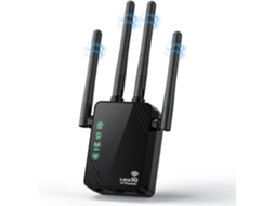 Extensor De Wifi Banda Dupla 2,4ghz 5ghz Modos Wisp Ap Roteador Czhhmart 1200mbps Preto