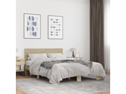 Vidaxl Estrutura De Cama 140x200 Cm Derivados Madeira/metal