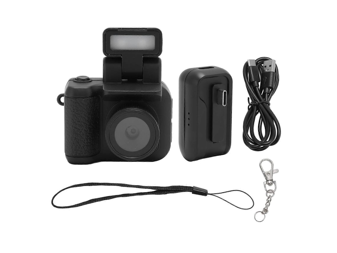 Mini Câmara Digital 1080p Com Ecrã De 1,44 Polegadas E Flash Rebatível