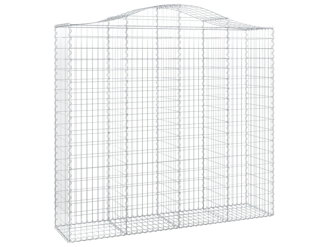 Gabion Basket, Gabion Baskets Vidaxl Prateado Ferro (200 X 50 X 180/200 Cm)