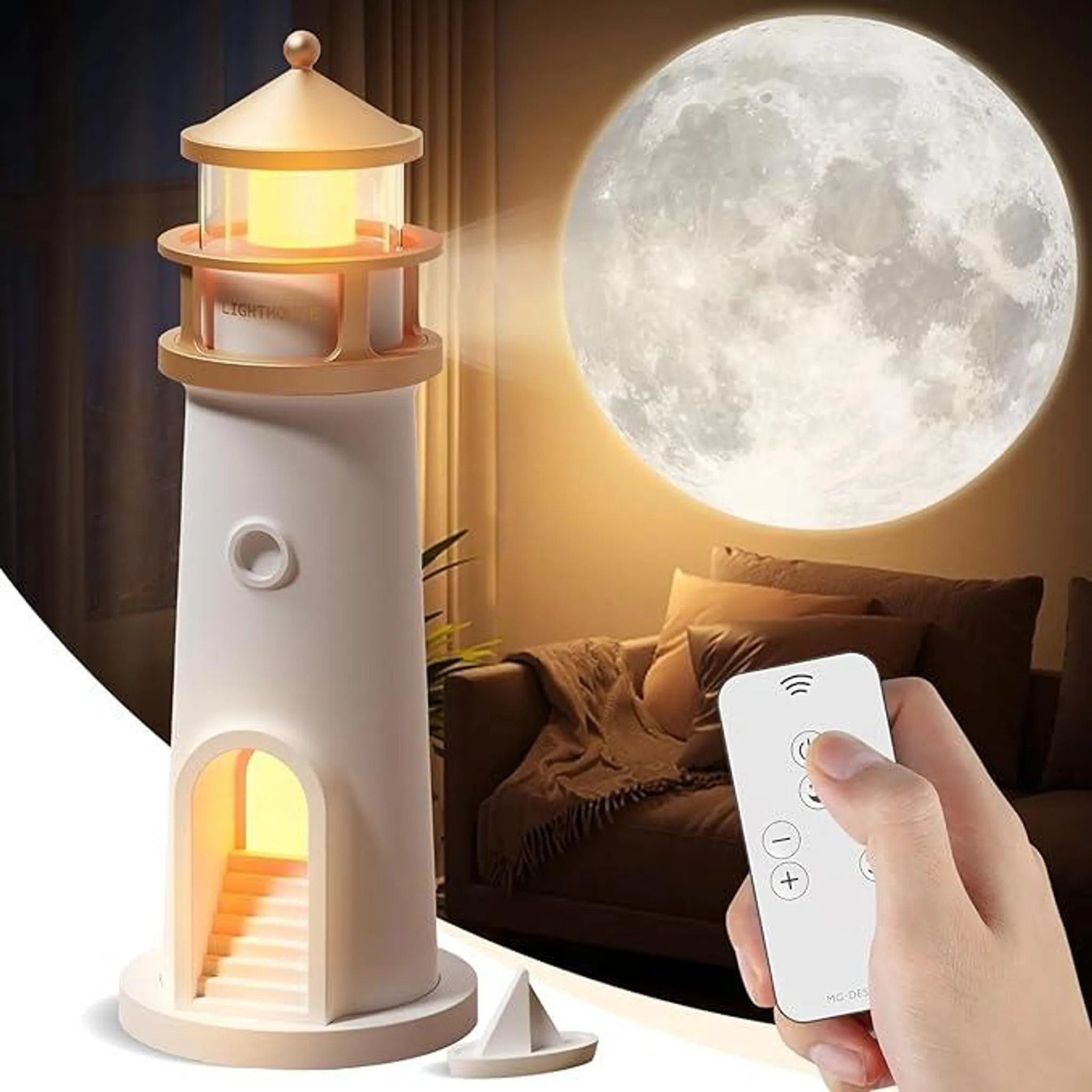 Lâmpada de Cabeceira Decorativa em Forma de Farol STELASPLEN