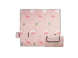 Tapete Piquenique Impermeável Exterior 200x200cm Parque Campismo Flamingo Panoona